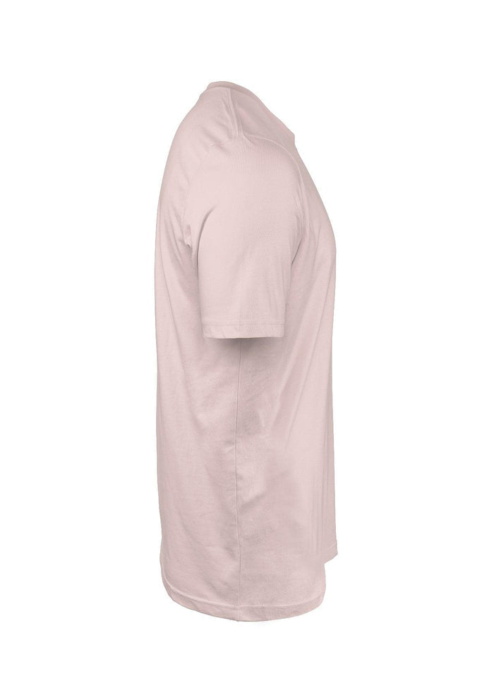 mens pink classic fit t-shirt airlume cotton crew neck right side 3D image