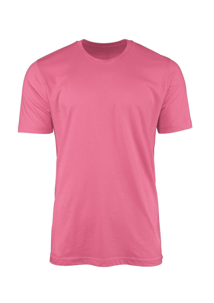 mens pink prince classic fit t-shirt airlume cotton crew neck front 3D image