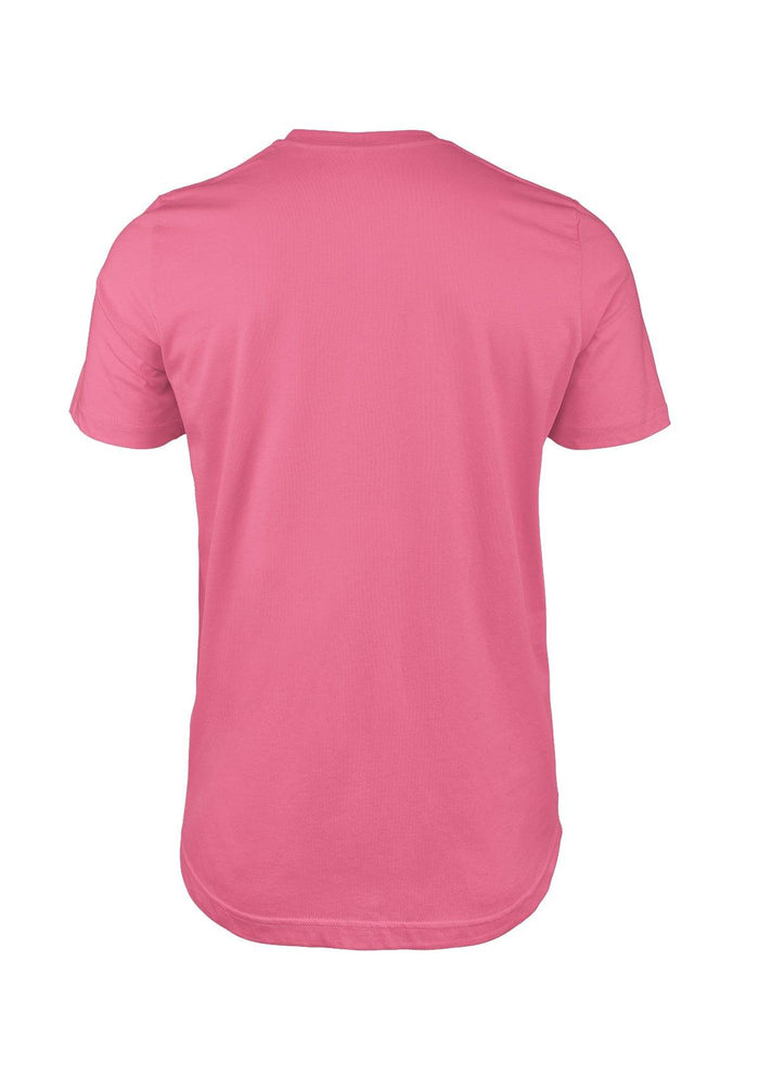 mens pink prince classic fit t-shirt airlume cotton crew neck back 3D image