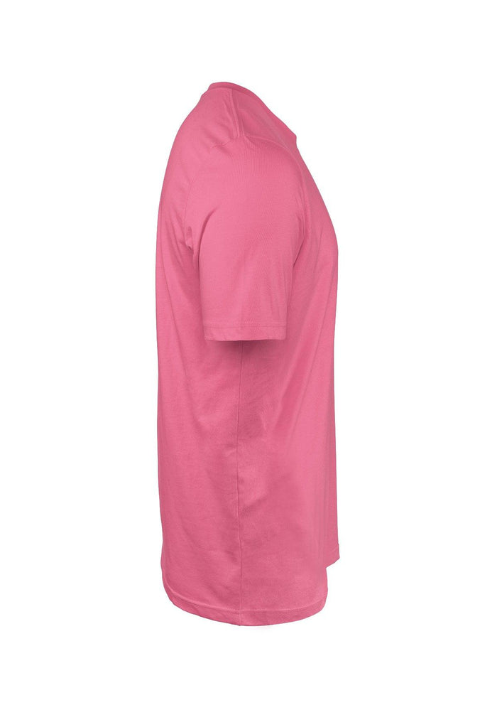 mens pink prince classic fit t-shirt airlume cotton crew neck right side 3D image