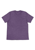 mens purple classic fit t-shirt  short sleeve heather airlume front flat  image