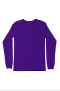 mens-purple-classic-fit t-shirt long sleeve airlume cotton flat front image