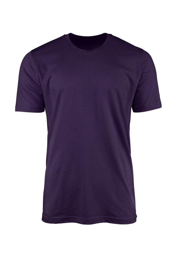 men purple classic fit  t-shirt airlume cotton short sleeve front 3D image