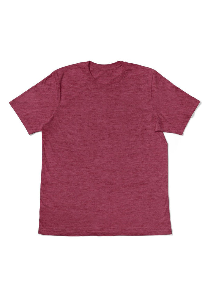 mens pink raspberry classic fit t-shirt heather airlume cotton flat front image