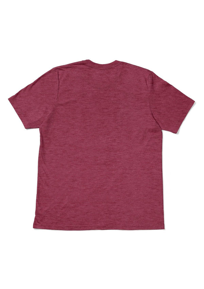 mens pink raspberry classic fit t-shirt heather airlume cotton flat back image