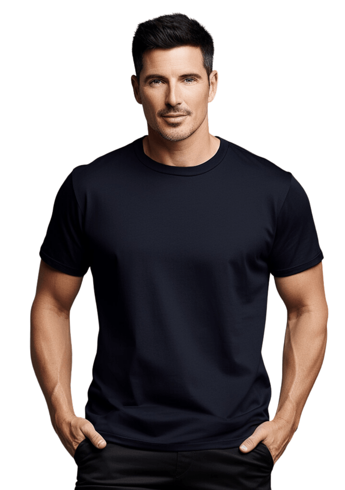 Men’s recycled black organic t-shirt - back view