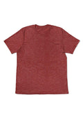 Mens T-SHirts Short Sleeve Crew Neck Fire Red Tri-Blend - Perfect TShirt Co
