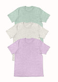 Unisex Short Sleeve Crew Neck Spring New Prism Heather 3 pc - Perfect TShirt Co