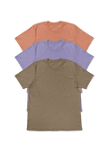 Men's Short Sleeve Crew Summer Sky 3-Pack: Sunset, Lavender, and Tan T-Shirts - Perfect TShirt Co