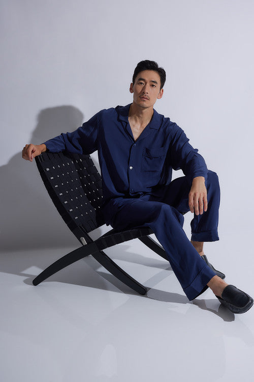 Mens Silk Notch PJ