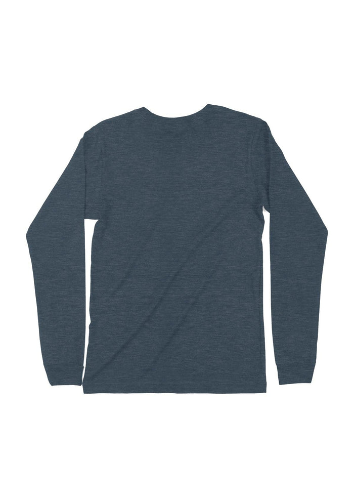 Men's Long Sleeve Crew Neck T-Shirt - Slate Blue - Perfect TShirt Co