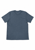 mens slate blue classic fit t-shirt short sleeve crew neck front flat view