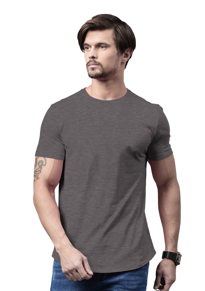 mens gray classic fit t-shirt short sleeve crew neck  airlume cotton lifestyle image