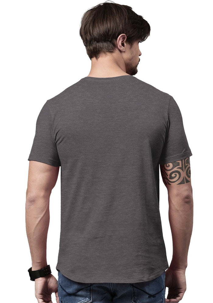 mens gray classic fit t-shirt short sleeve crew neck airlume cotton back lifestyle image