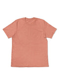 mens orange classic fit t-shirts short sleeve crew neck heather airlume cotton flat front image