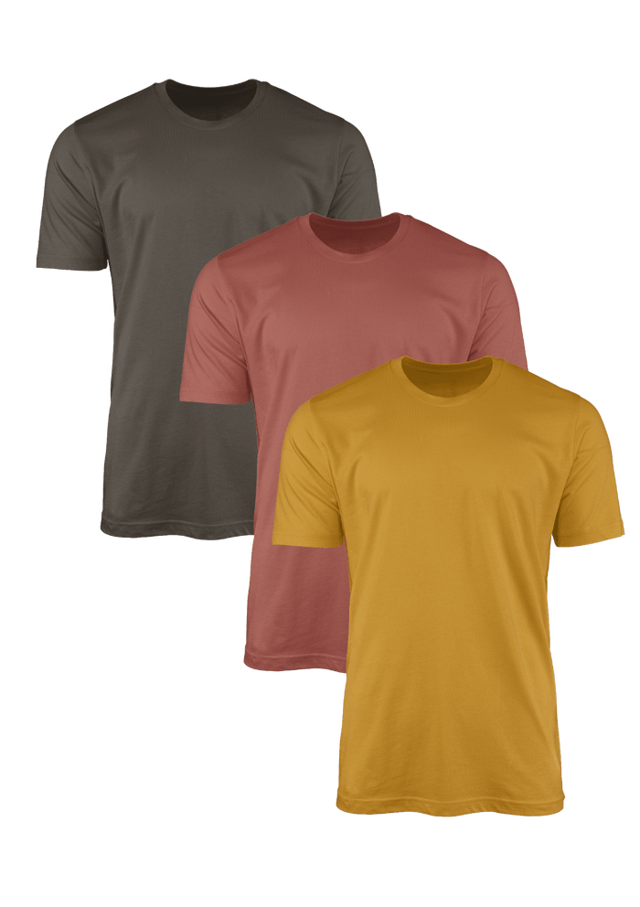 Mens T-Shirts Short Sleeve Crew Neck 3 Pack - Jackson - Perfect TShirt Co