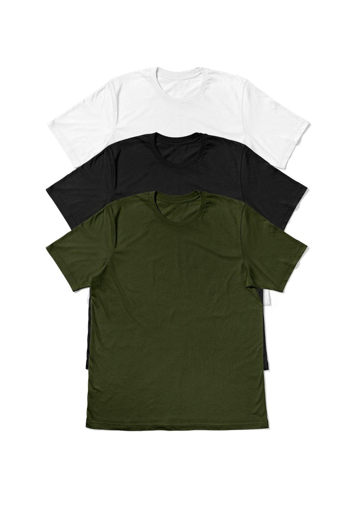 Mens T-Shirts Short Sleeve Crew Neck Veterans 3 Pack Bundle - Perfect TShirt Co