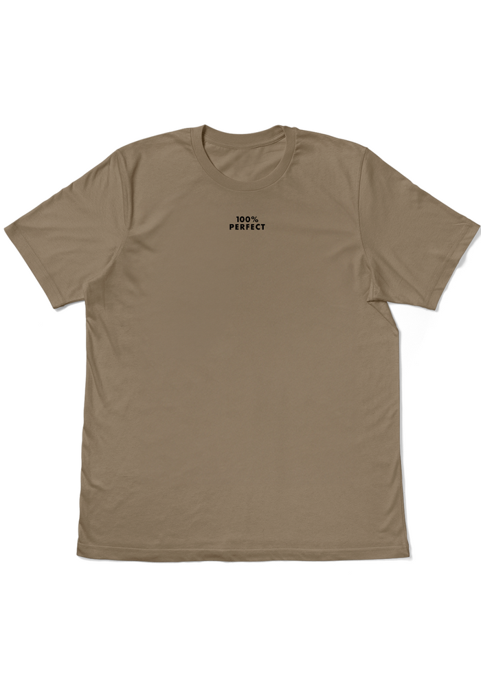 Men's Tan T-Shirt - 100% Perfect