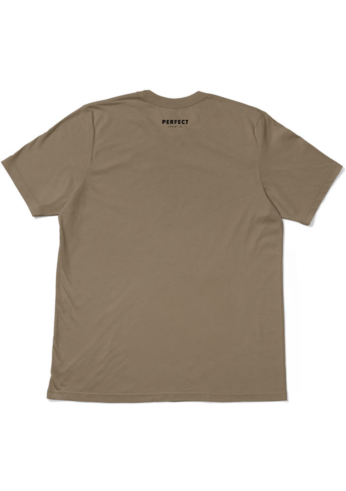 Men's Tan T-Shirt - 100% Perfect