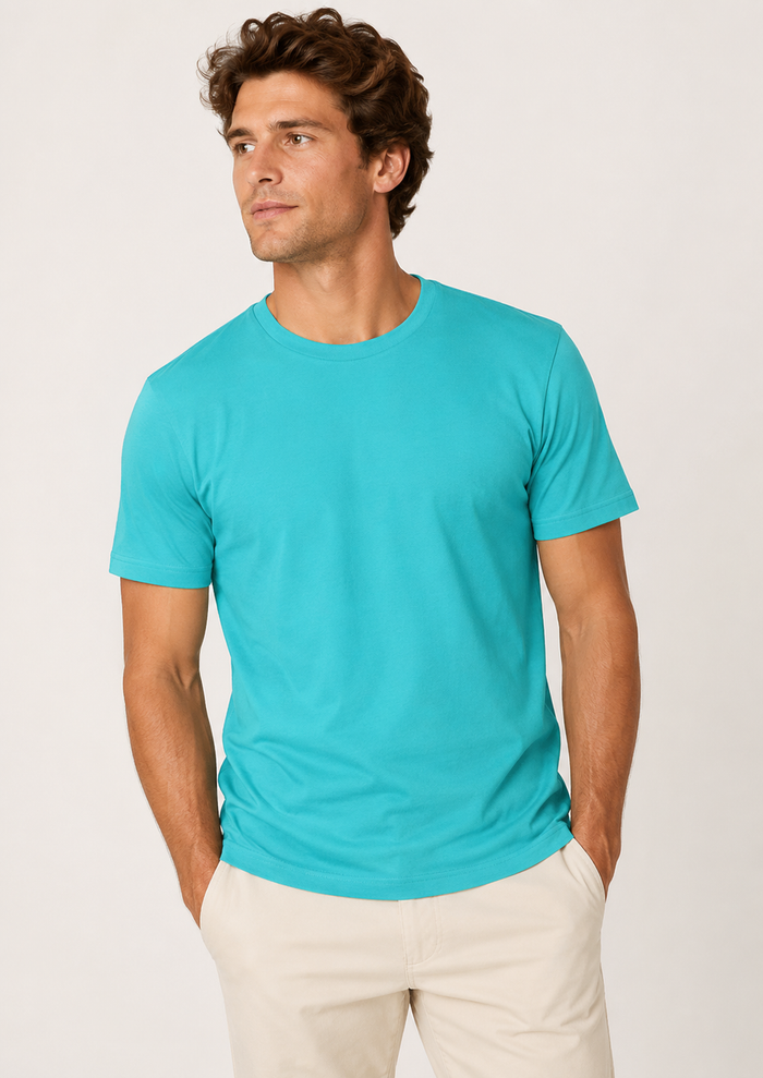 Men's Turquoise Classic Fit T-Shirt