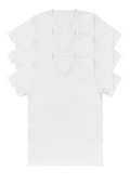 men's white v neck short sleeve t-shirts 3 pack bundle