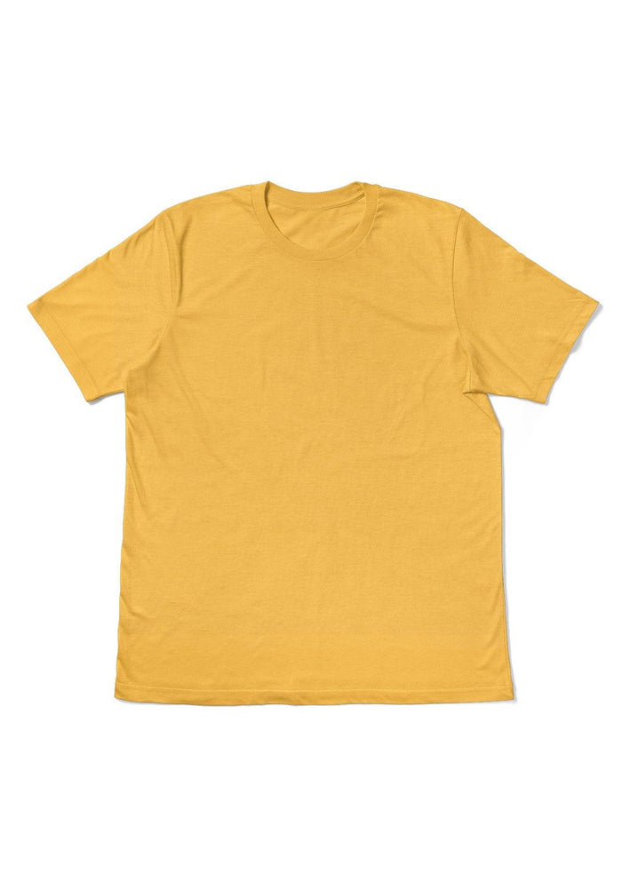 Men's Yellow Heather Short Sleeve Crew Neck T-Shirt - Perfect TShirt Co