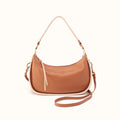 Mia Crescent Hobo in Smooth Leather - Warm Cashew- FOL