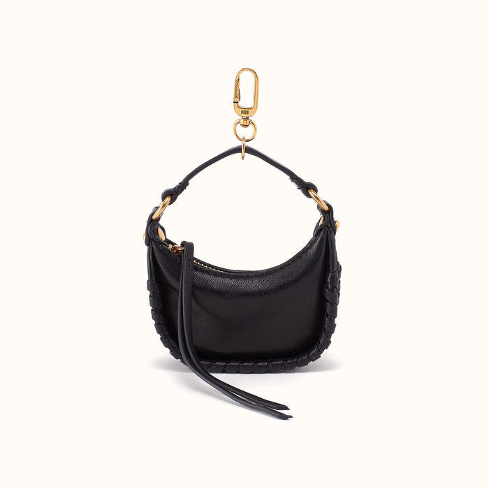 Mia Micro Charm In Smooth Leather - Black