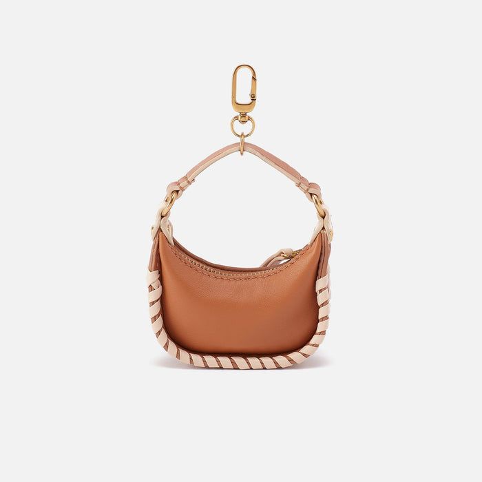 Mia Micro Charm in Smooth Leather - Warm Cashew