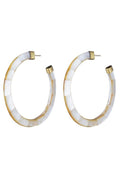 Mother of Pearl Hoop Clip Earrings