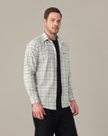 Multicolor Plaid Linen Plus Cotton Blend Shirt