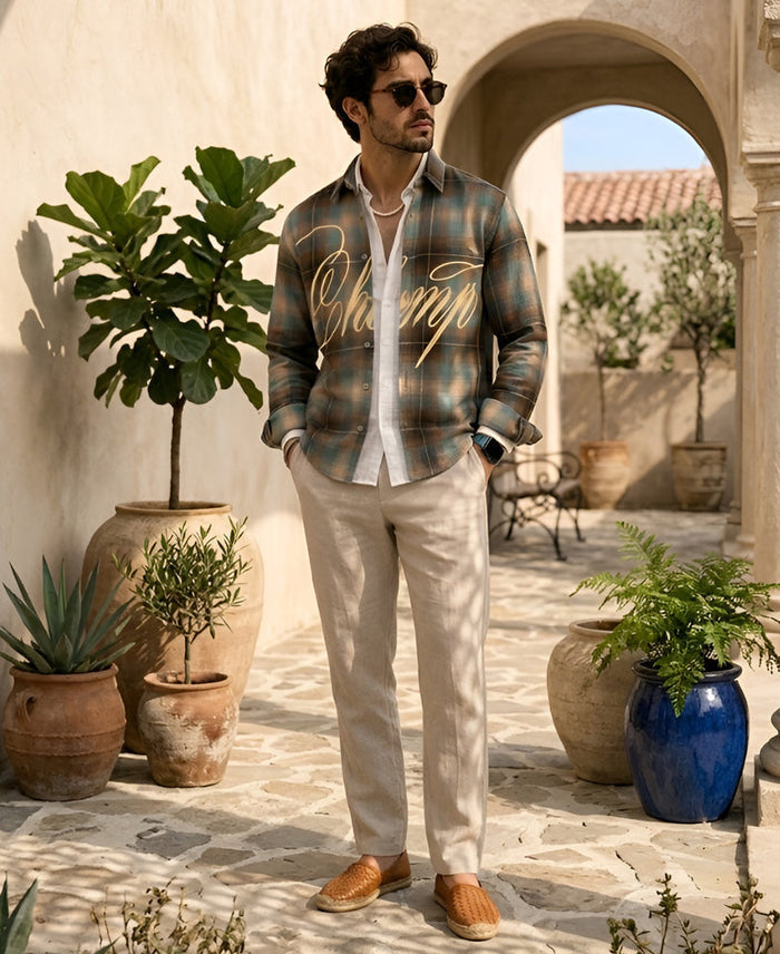 Multicolour Printed Checks Shirt