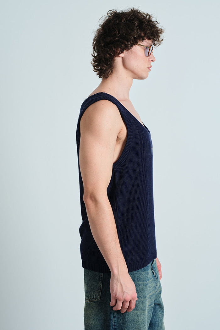 Navy Blue Knit Tank