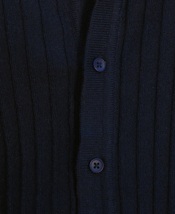 Navy Rib Knit Shirt