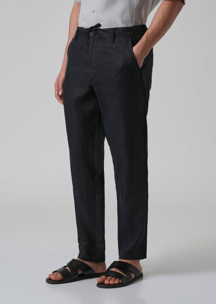 Night Blue Linen Pant