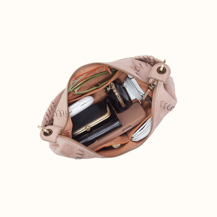 Opal Mini Shoulder in Buffed Leather - Hazel