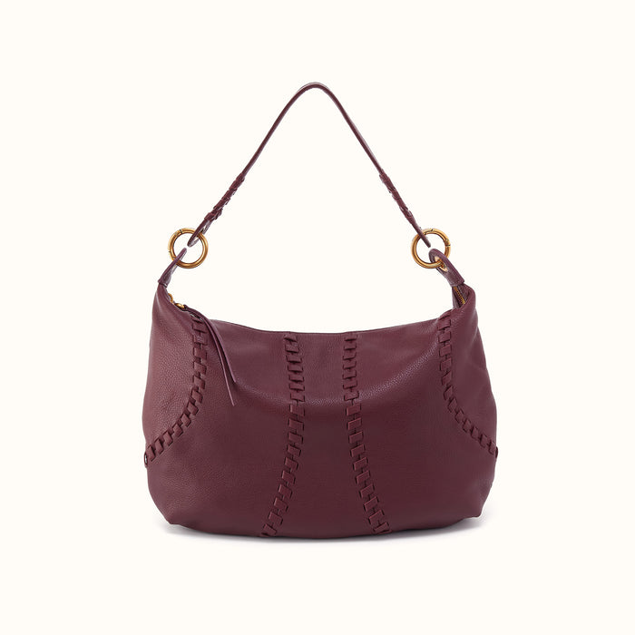 Opal Shoulder in Pebbled Leather - Mulberry Glaze