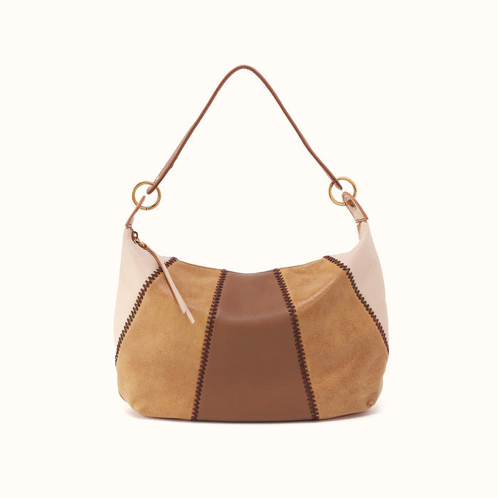 Opal Shoulder In Pebbled Leather - Timber Brown- FOL