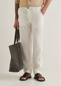 Opal White Linen Pant