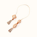 Oregon Chandelier Charm in Pebbled Leather - Stonewash- FOL
