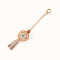 Oregon Fringe Charm in Pebbled Leather - Stonewash- FOL