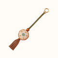 Oregon Fringe Charm In Pebbled Leather - Sunlit Sage- FOL