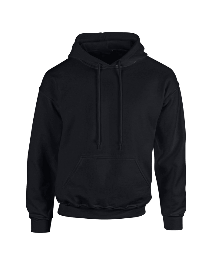 Oversized unisex midnight black pullover hoodie - front view