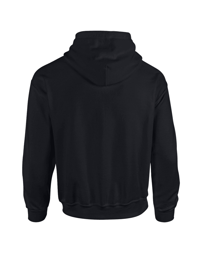 Oversized unisex midnight black pullover hoodie - back view