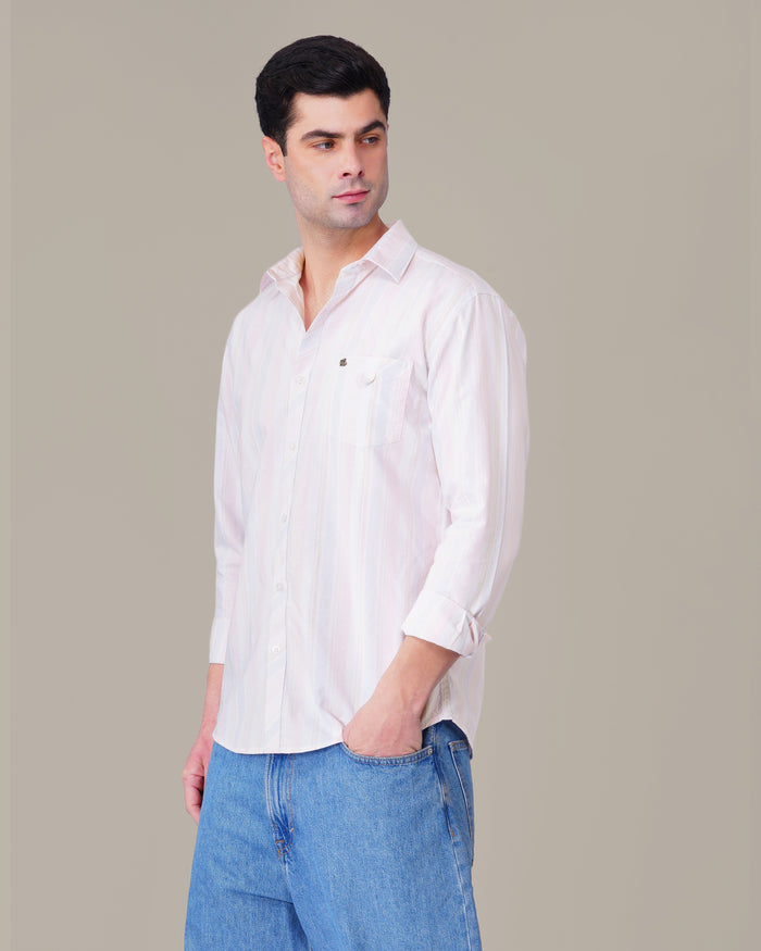 Pastel Striped 100% Cotton Oxford Shirt