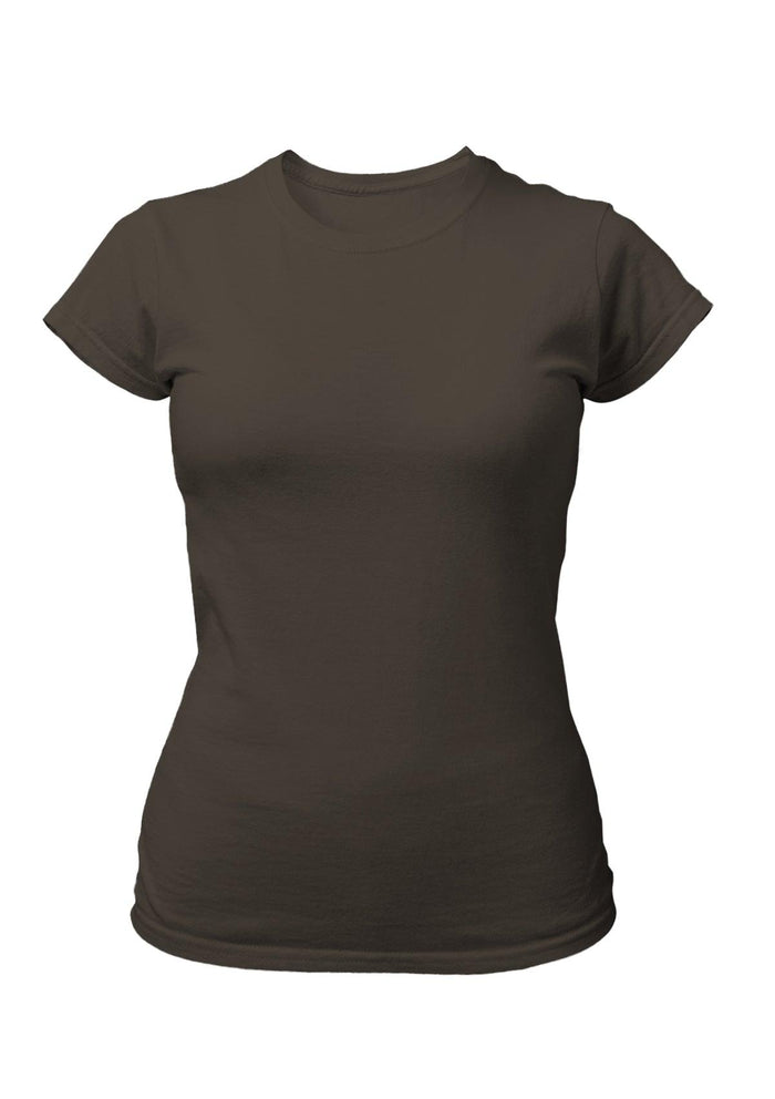 womens gray asphalt relax fit short sleeve crew neck airlume cotton front 3D image