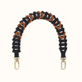 Petty Leather Link Strap in Pebbled Leather - Black- FOL