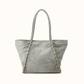 Phoebe Tote In Buffed Leather - Misty Harbor- FOL