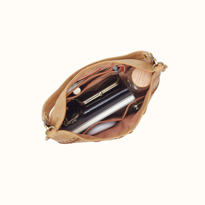Pier Shoulder Bag In Buffed Leather - Whiskey