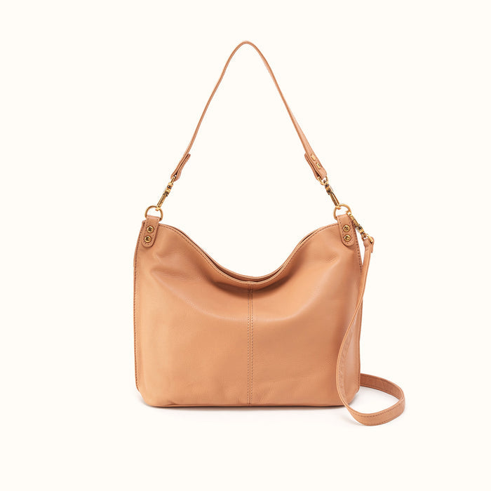Pier Shoulder Bag in Pebbled Leather - Sandstorm- FOL